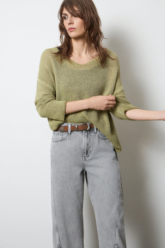 Detalle de Jersey de punto de BSB en color caqui