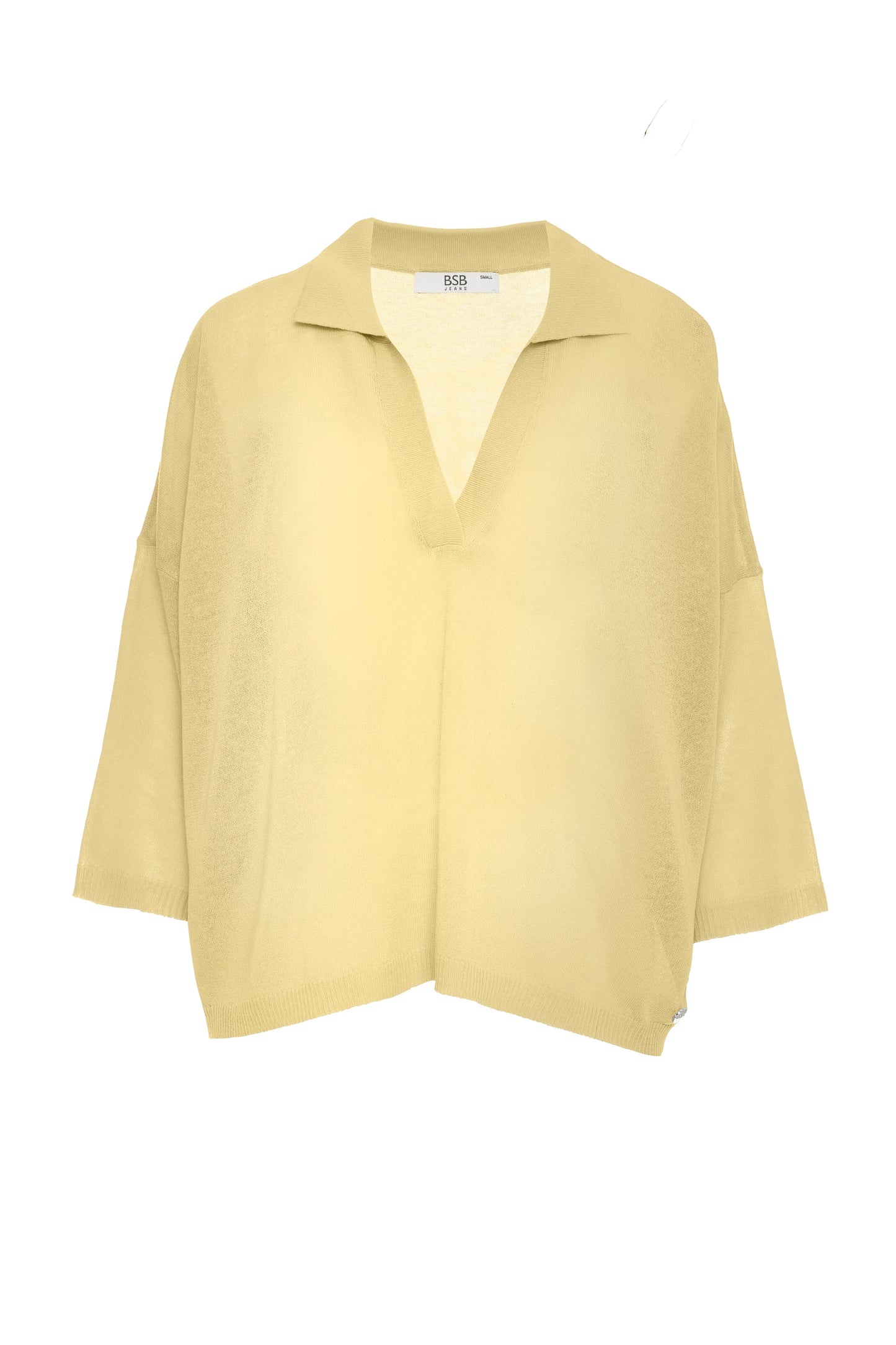 Detalle de Polo de punto con cuello y escote V de BSB