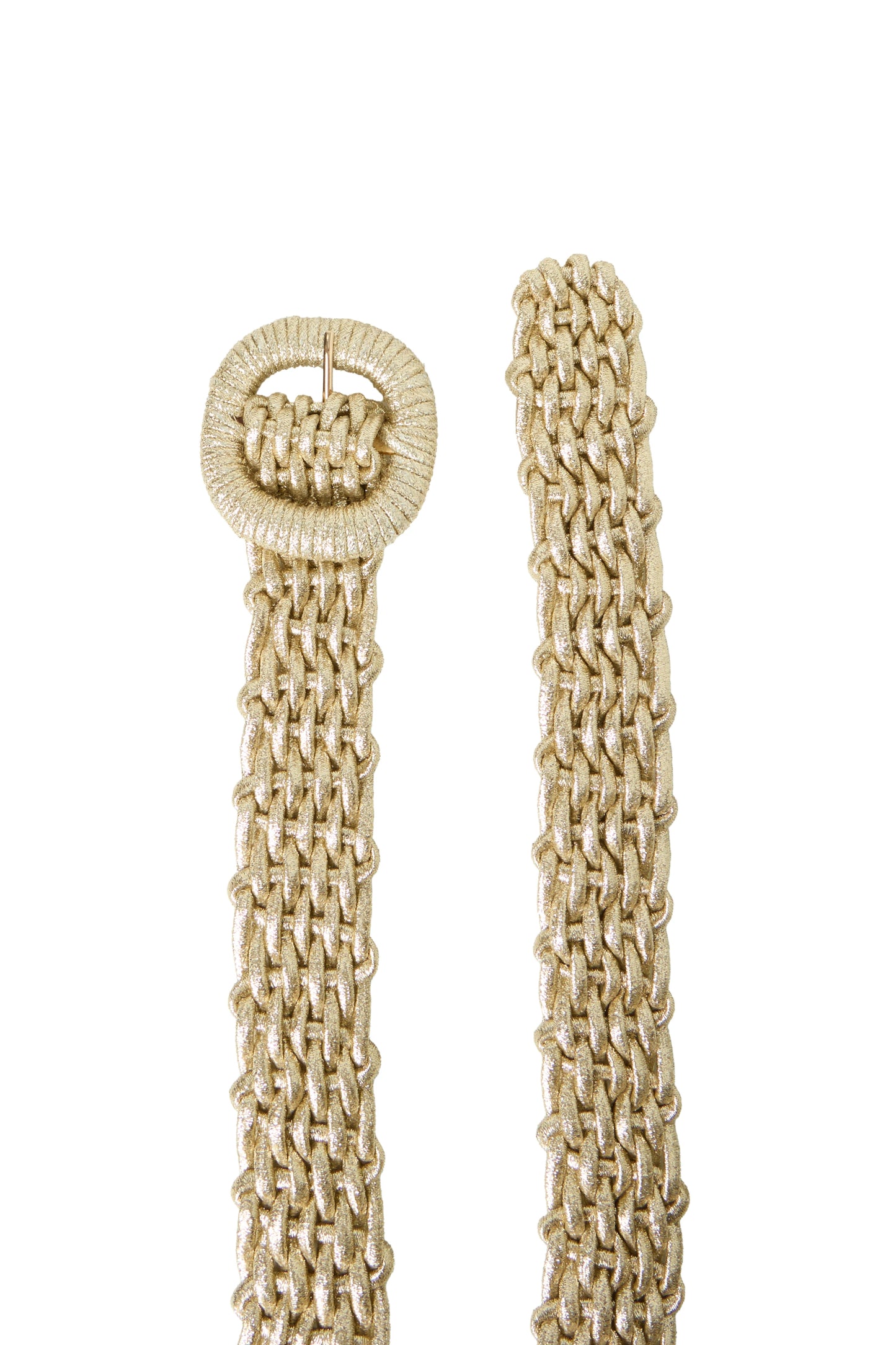 Cinturón joya dorado con strass y detalle de nudo de BSB vista 3