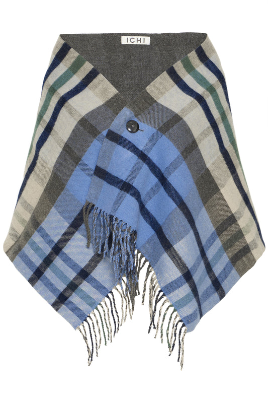 Poncho de cuadros “Iamerle” — vista frontal