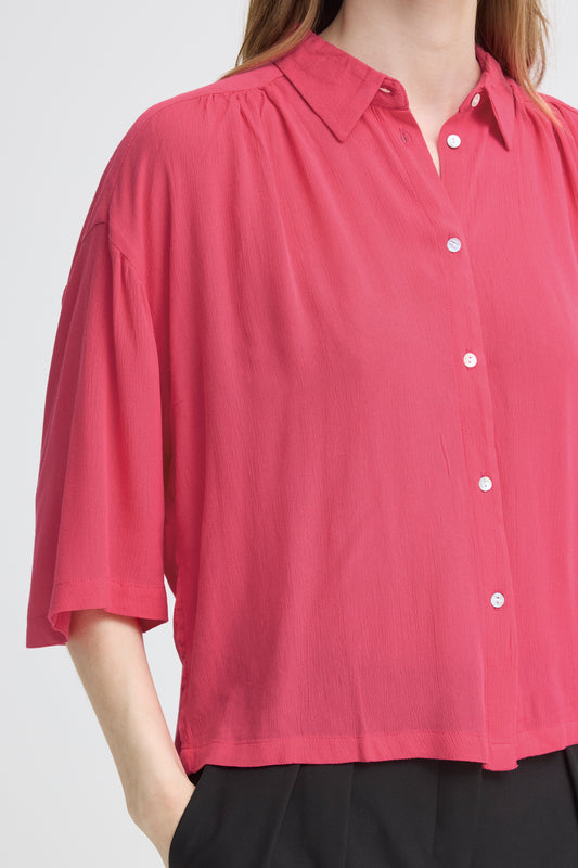 Camisa fluida azalea — Marrakech