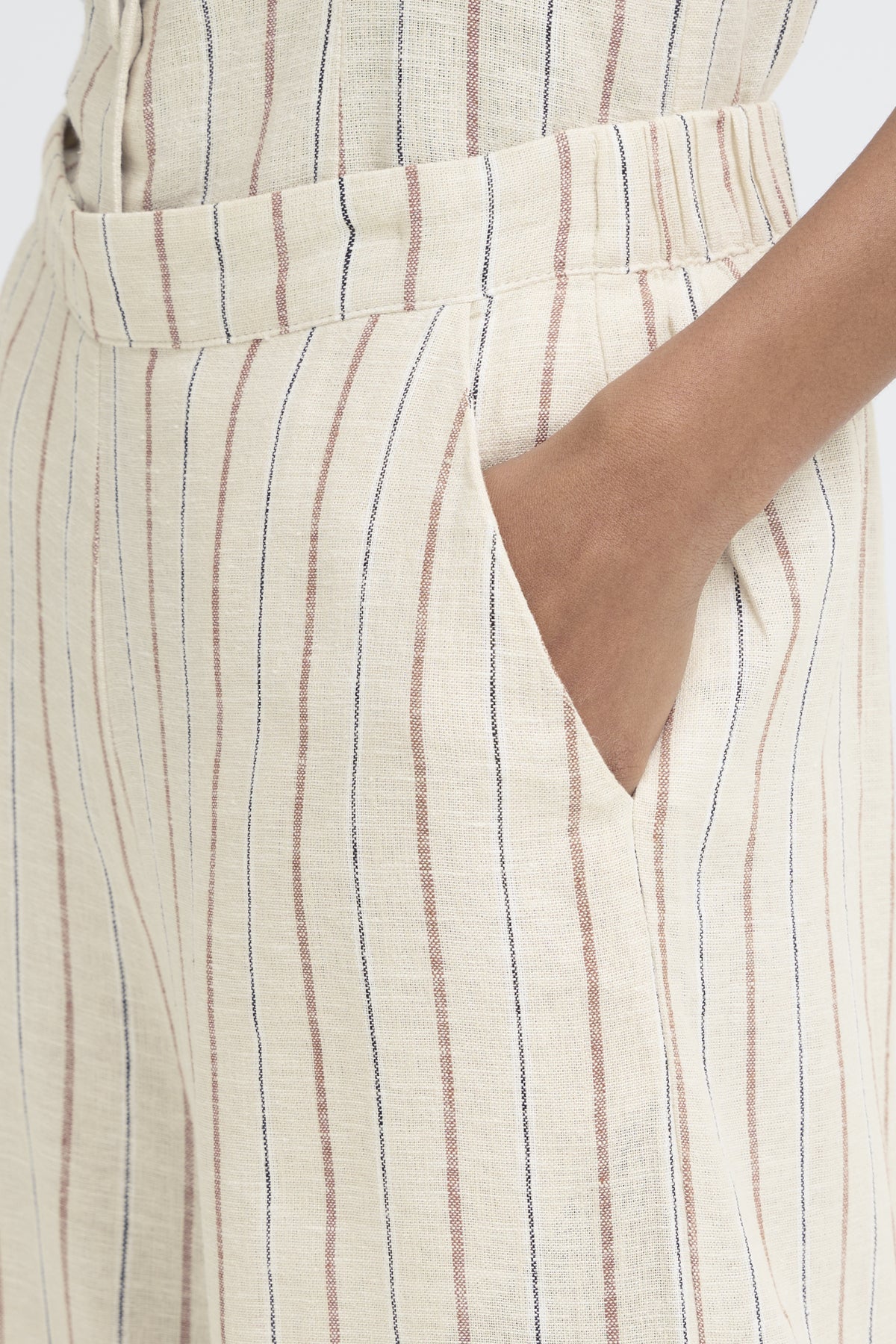 Pantalón de rayas marrón — IHLINNO
