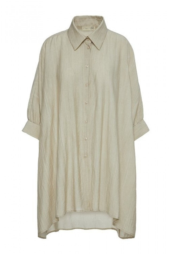 Camisa de algodón en tono vainilla de BSB en color vainilla