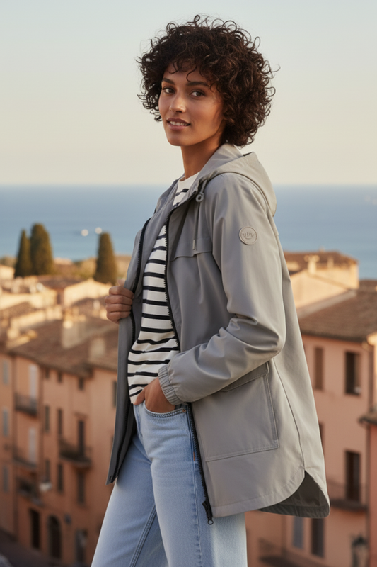 Chaqueta ligera topo