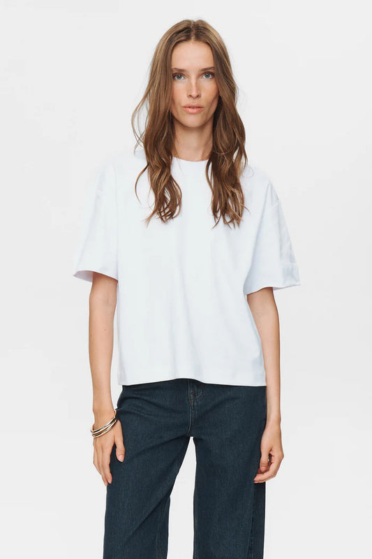 Camiseta Nucirra blanca de algodón orgánico de Nümph