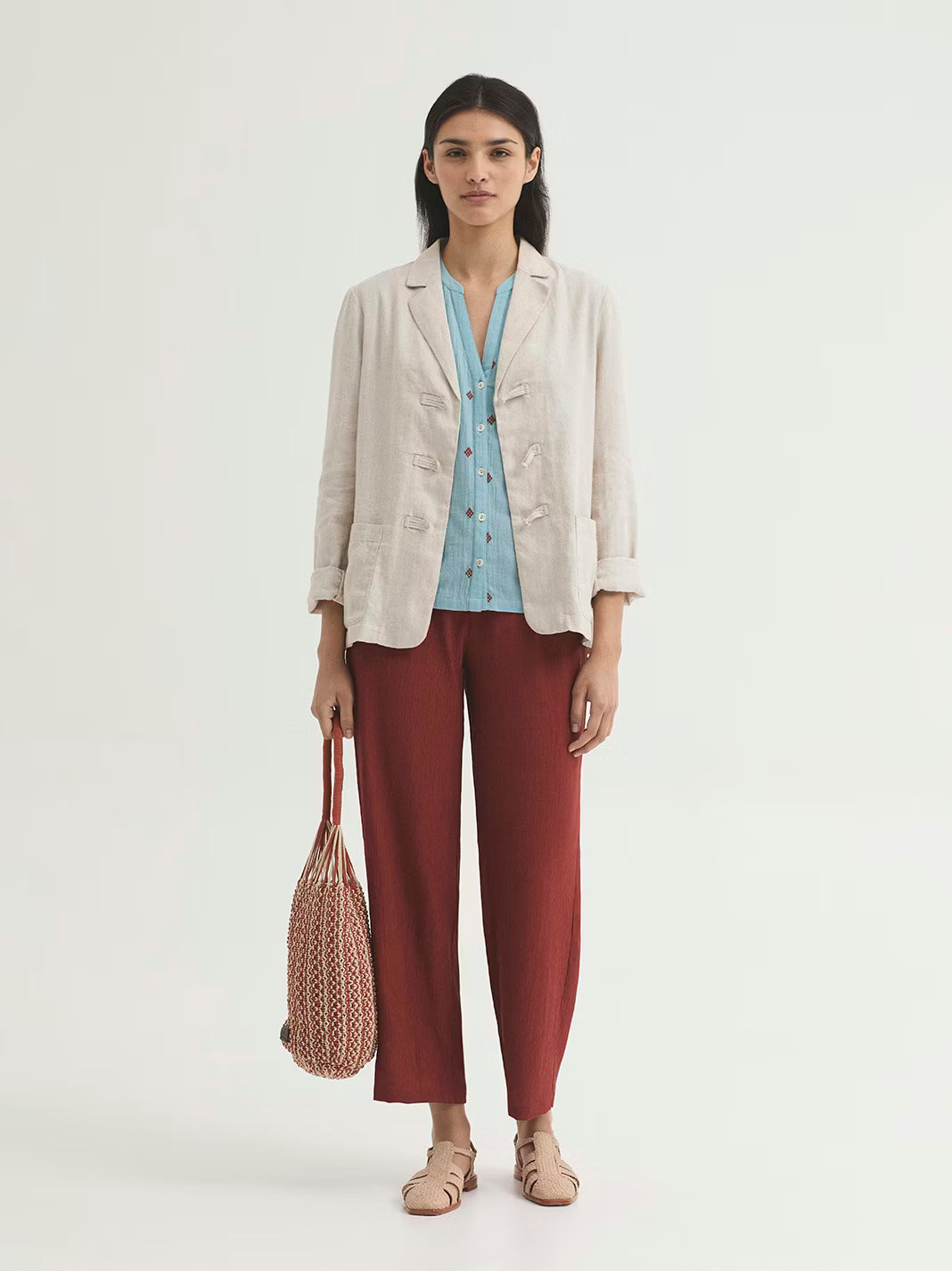 Camisa Nice Things Diamond con bordado para mujer