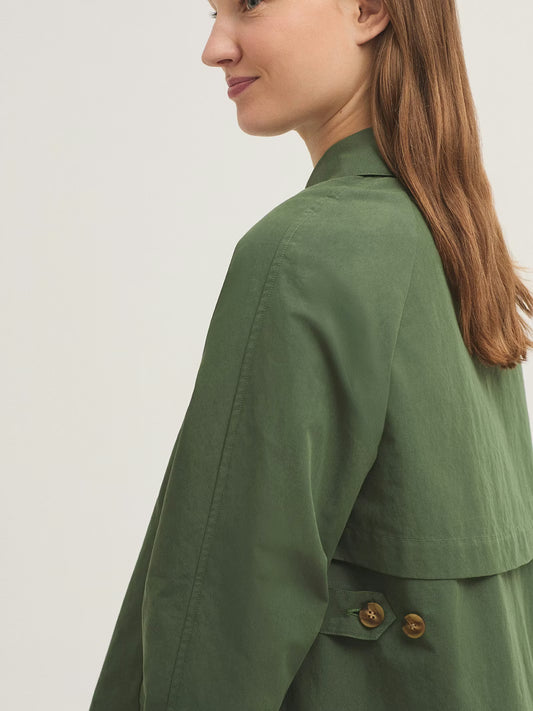 Trench de algodón en Verde caqui de Nice Things