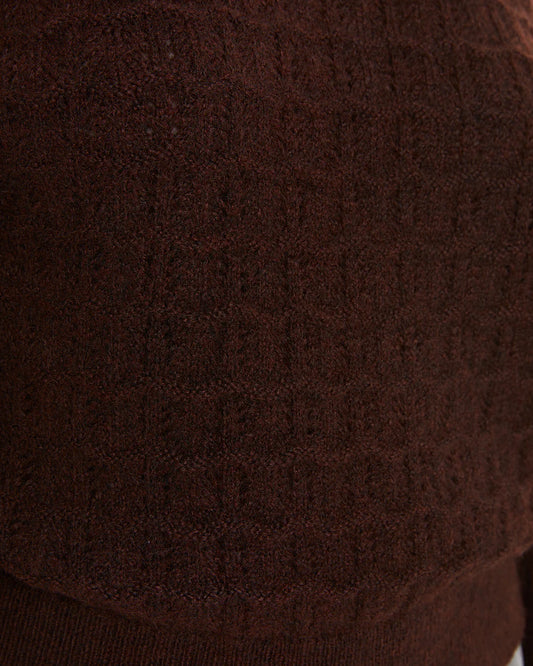 Jersey de punto con estructura y escote redondo — vista detalle punto