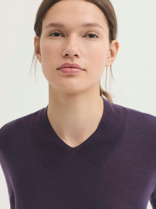 Jersey lana merino detalle cuello