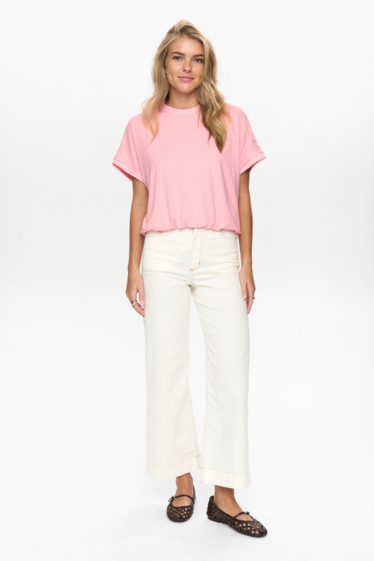 Camiseta boxy rosa — Nuleah BOXY TEE en Peonía de Nümph