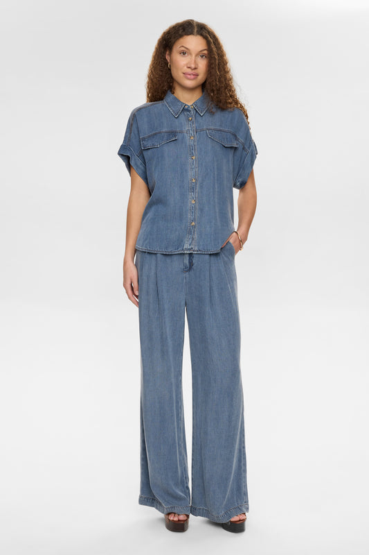 Pantalón efecto denim lavado — Nuelida Pants de Nümph