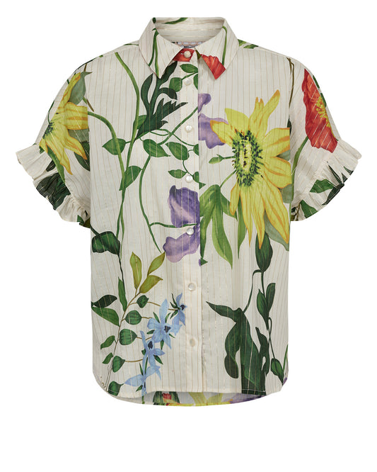 Camisa sin mangas lúrex — Nubelisa Sleeveless Shirt en Crudo de Nümph