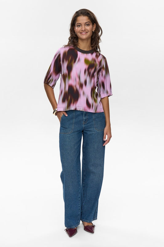 Blusa estampada con cuello redondo — Nulilith Blouse