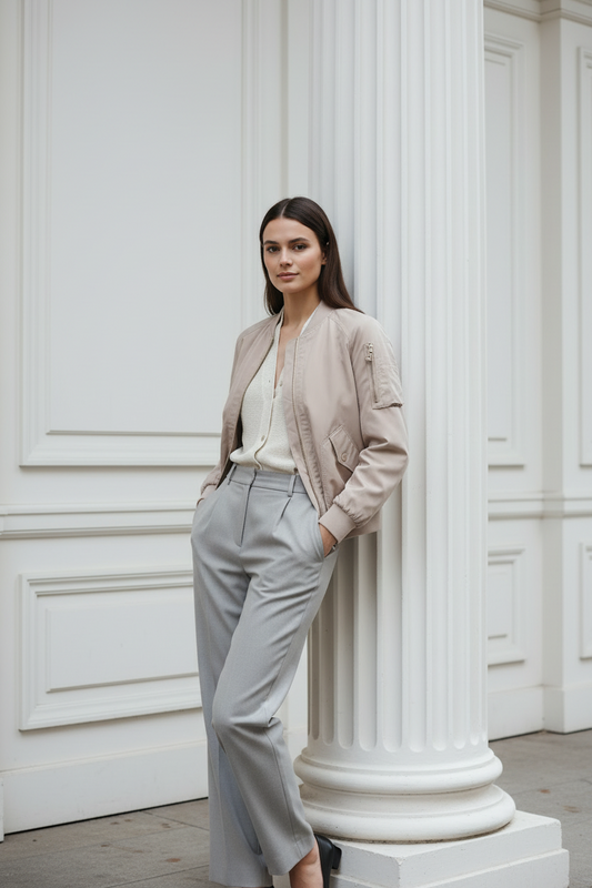 Bomber satinada de silueta relajada — Nuallie Jacket