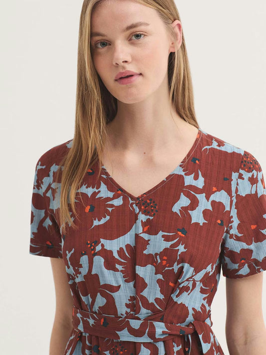 Vestido Penelope Flowers de Nice Things en color turquesa claro