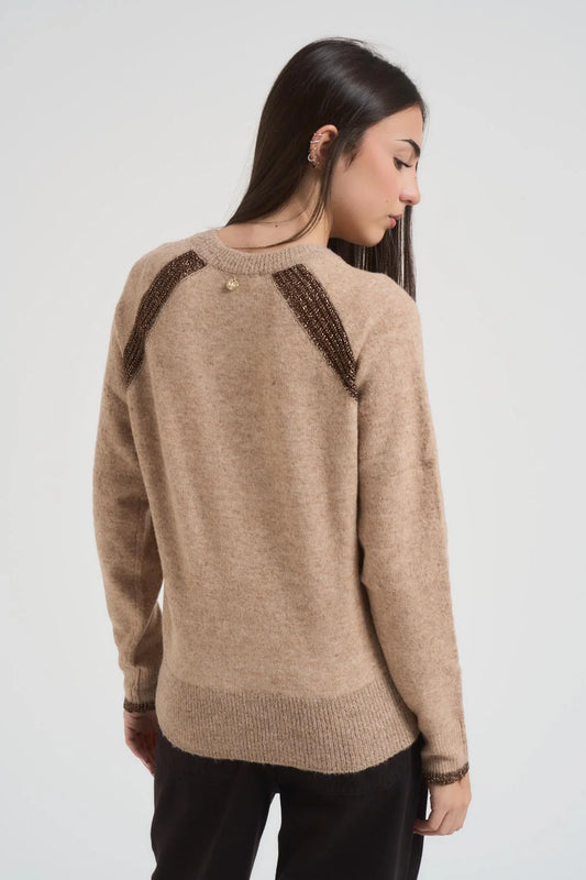 Jersey con bordado lurex