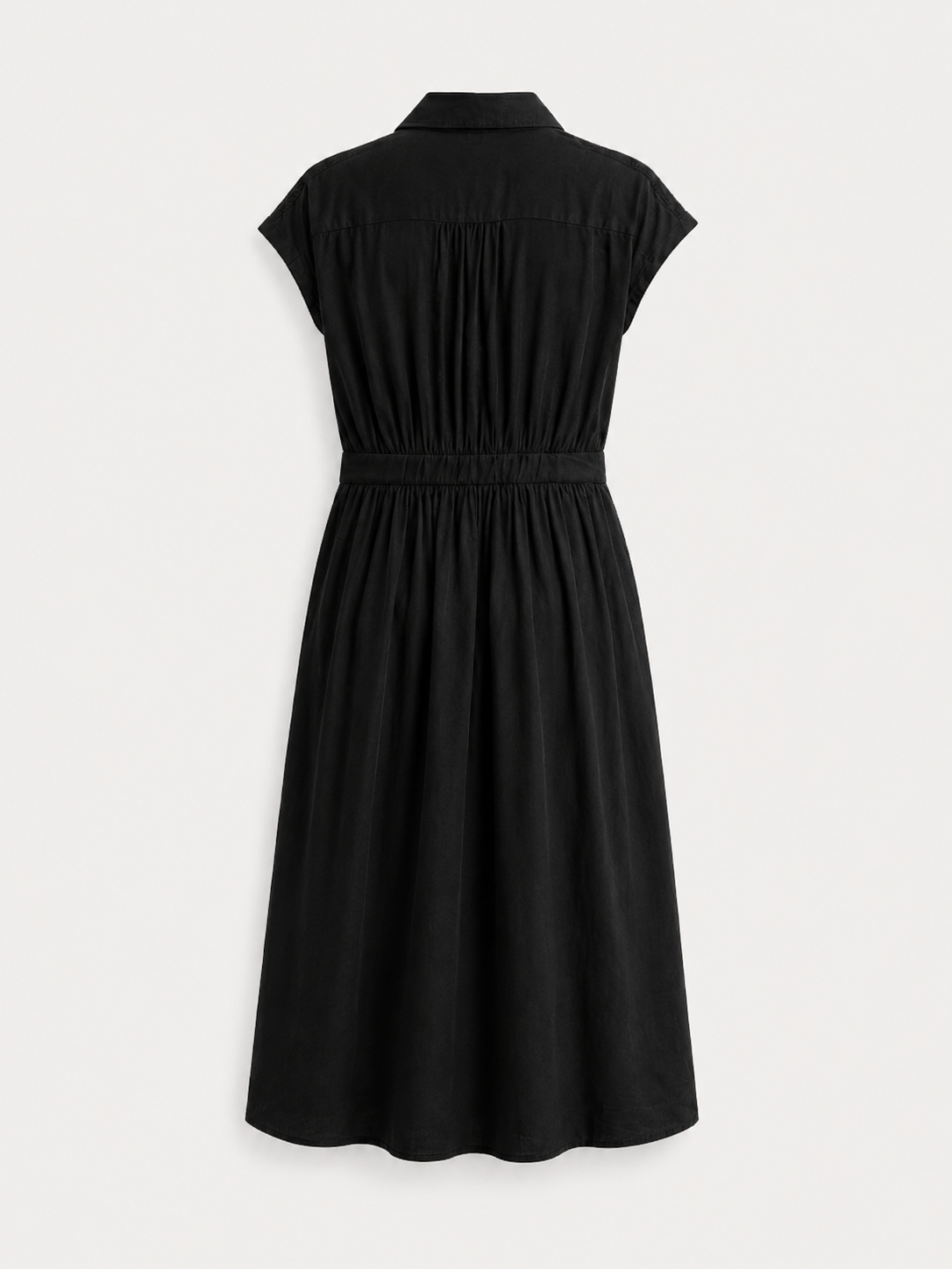 Vestido negro fluido midi
