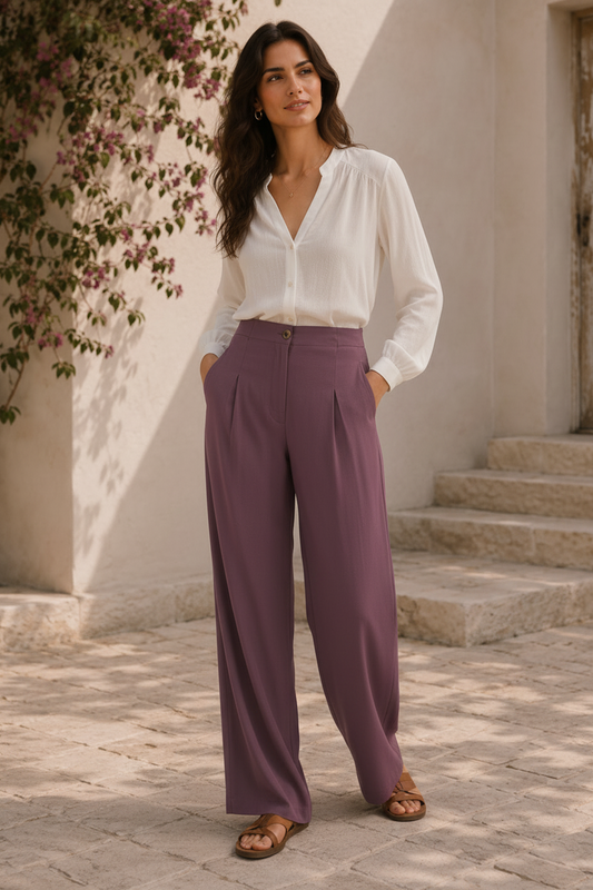 Pantalón de Tencel con pinzas