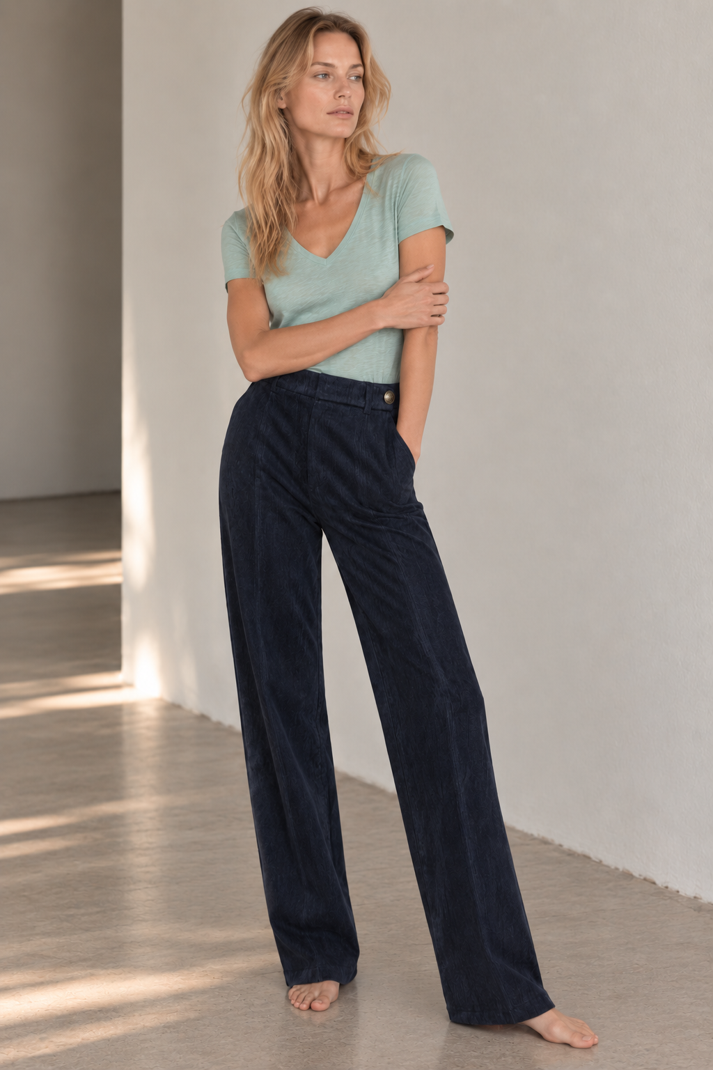 Pantalón de vestir azul marino de BSB Fashion