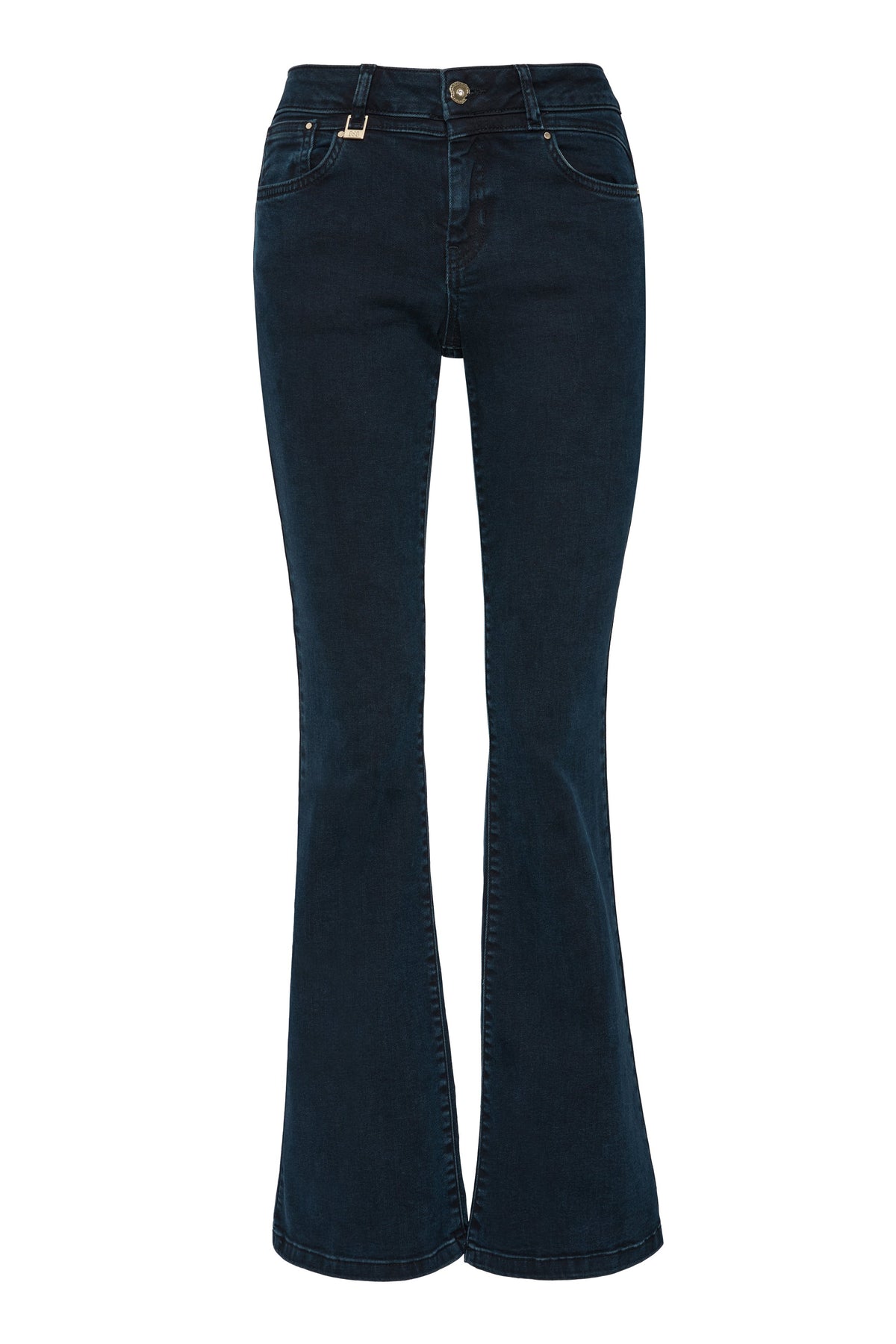 Vista 3 de Vaquero flare en denim azul oscuro de BSB