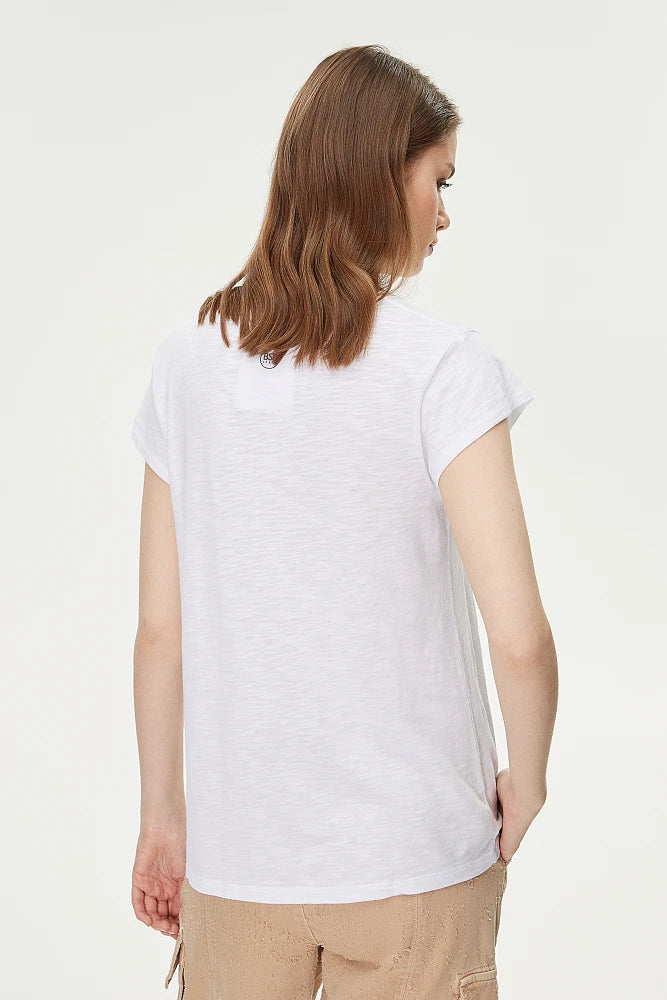 Blusa de algodón en caqui suave