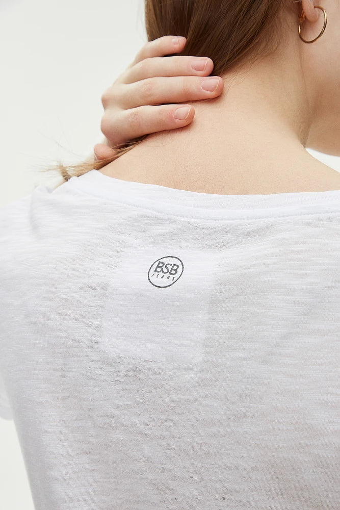 Blusa de algodón en caqui suave