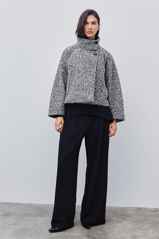 Abrigo corto efecto borreguito