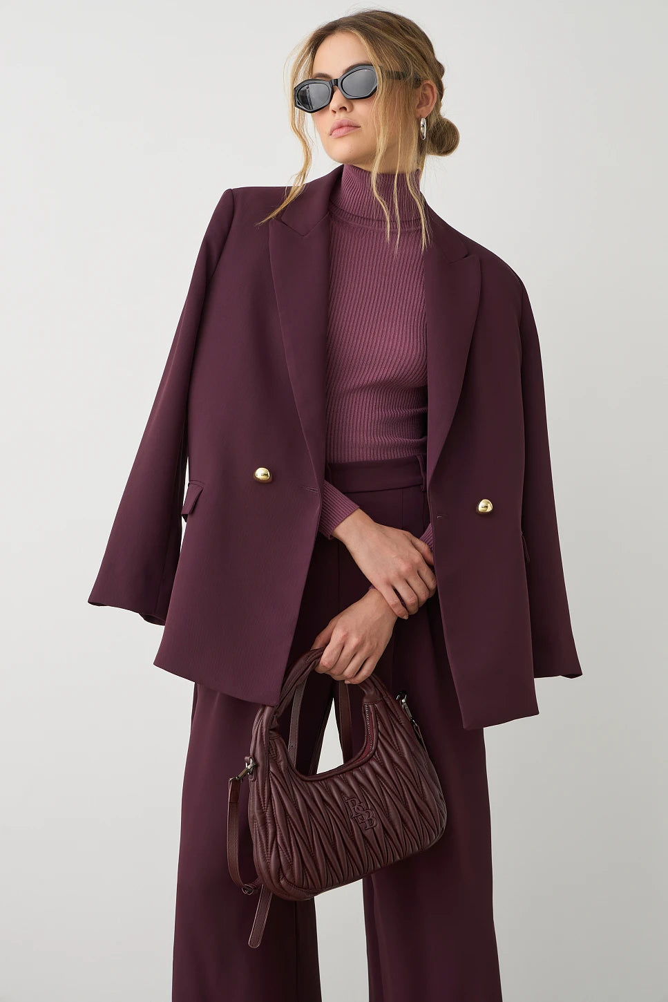 Jersey canalé cuello alto