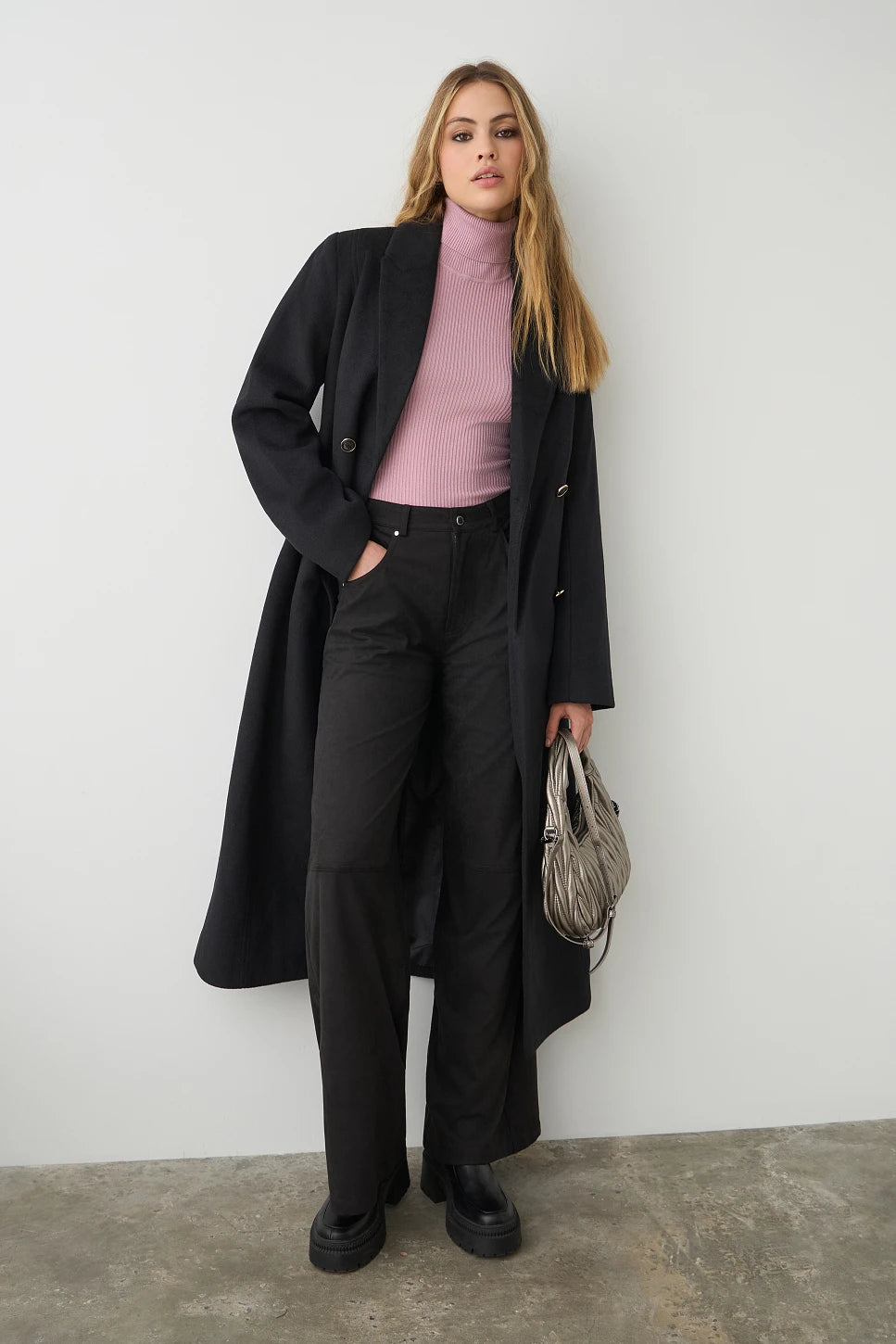 Jersey canalé cuello alto