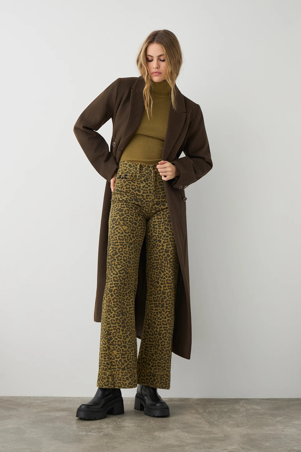 Jersey canalé cuello alto