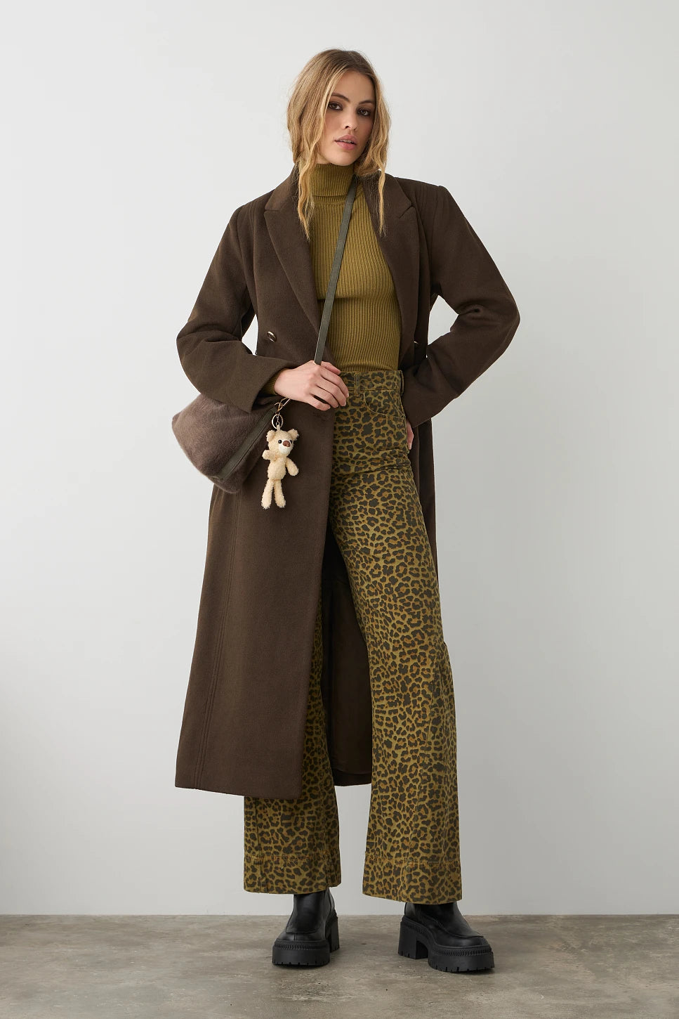 Jersey canalé cuello alto