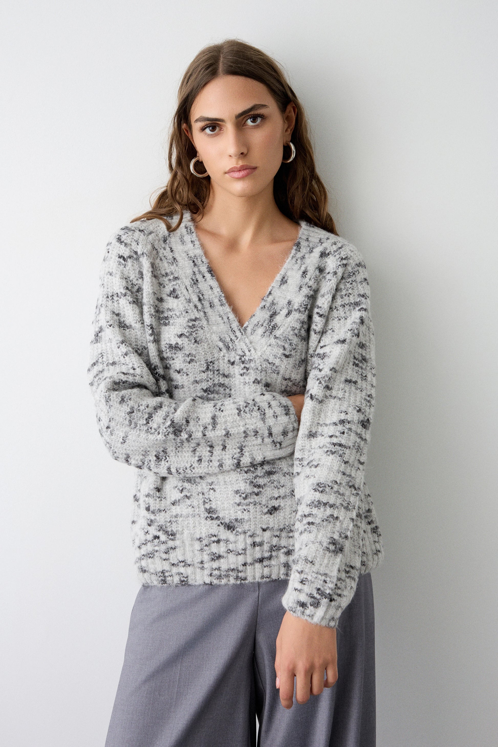 BSB jersey escote pico — detalle tejido