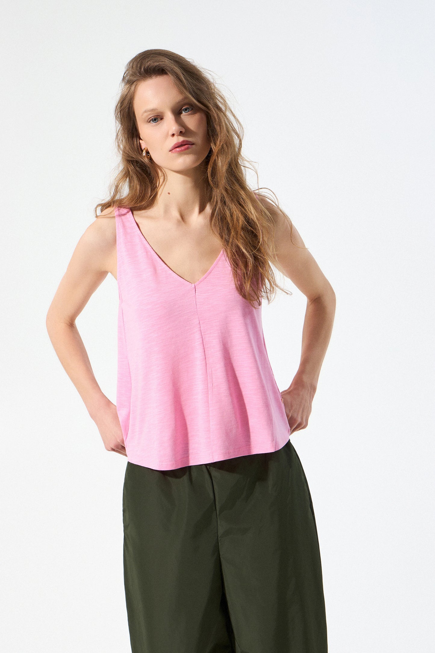 Vista de top fluido BSB en tono candy pink