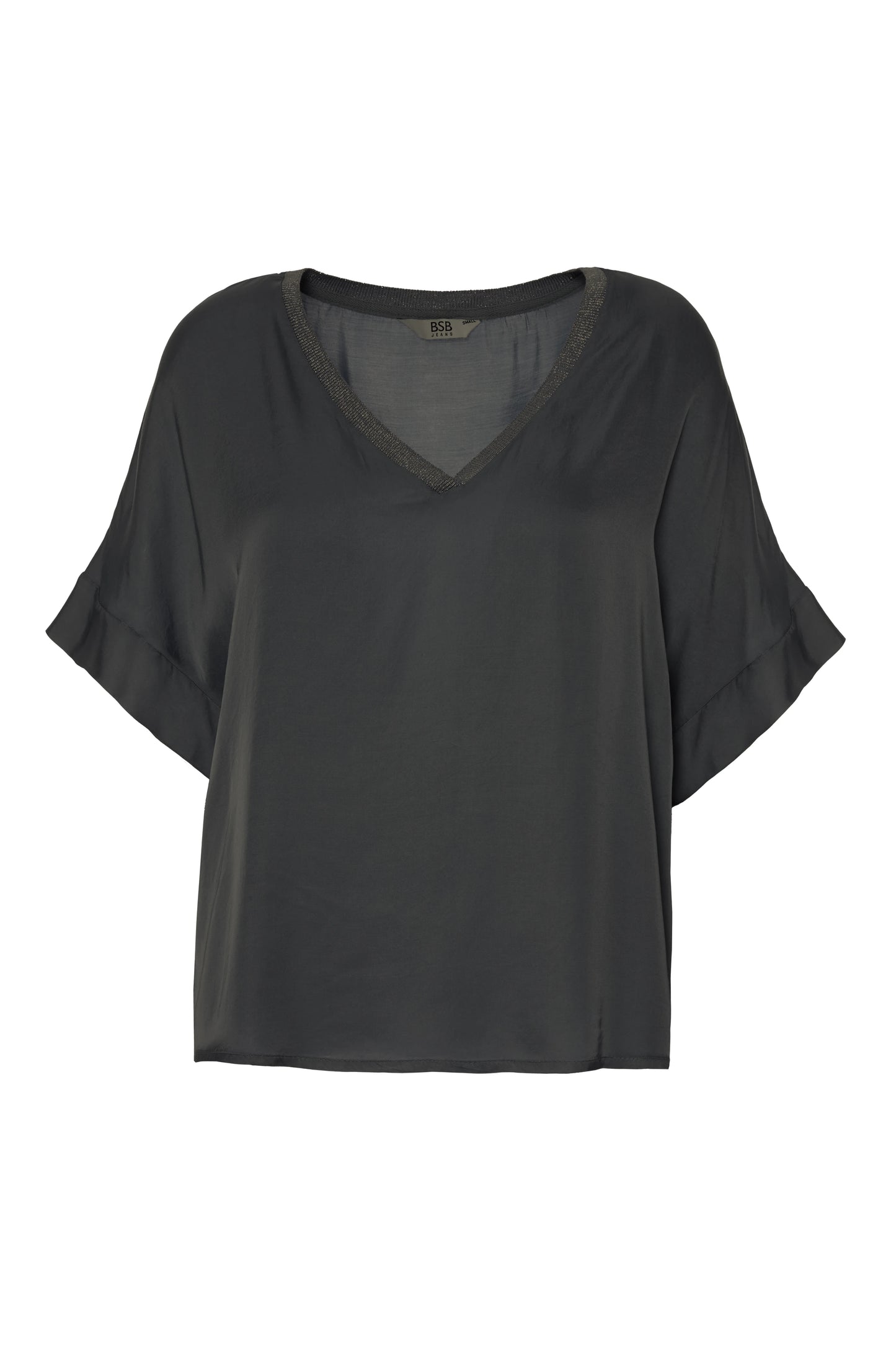 Blusa fluida de escote en pico
