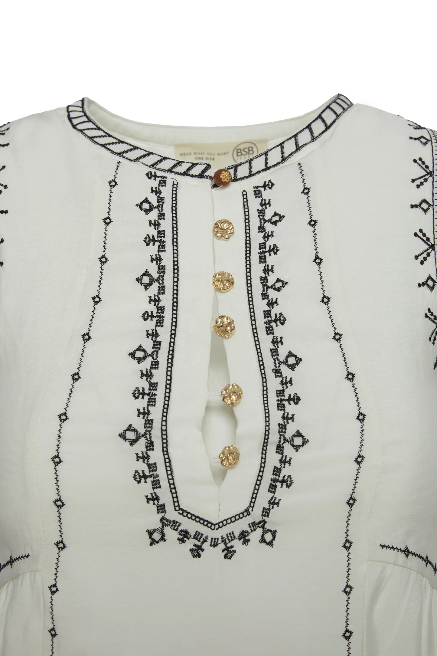 Blusa bordada sin mangas