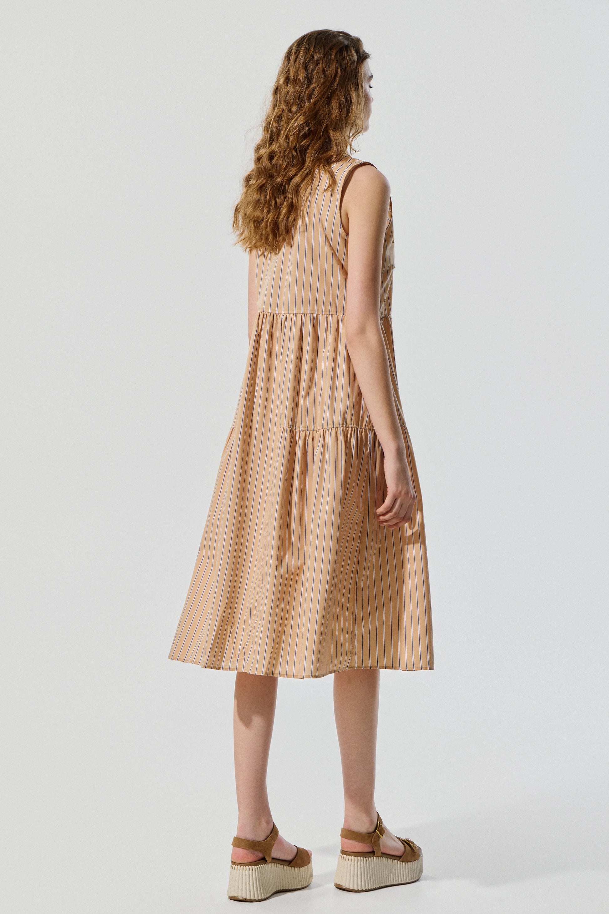 Vestido midi BSB para mujer con detalle brillante