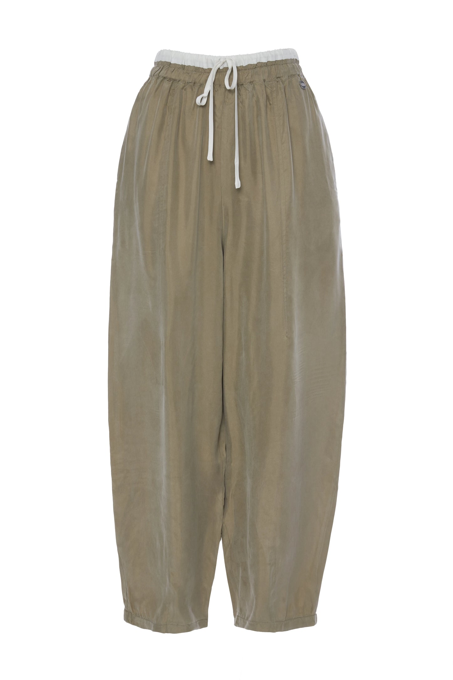 Vista de pantalón BSB de cupro y viscosa para mujer