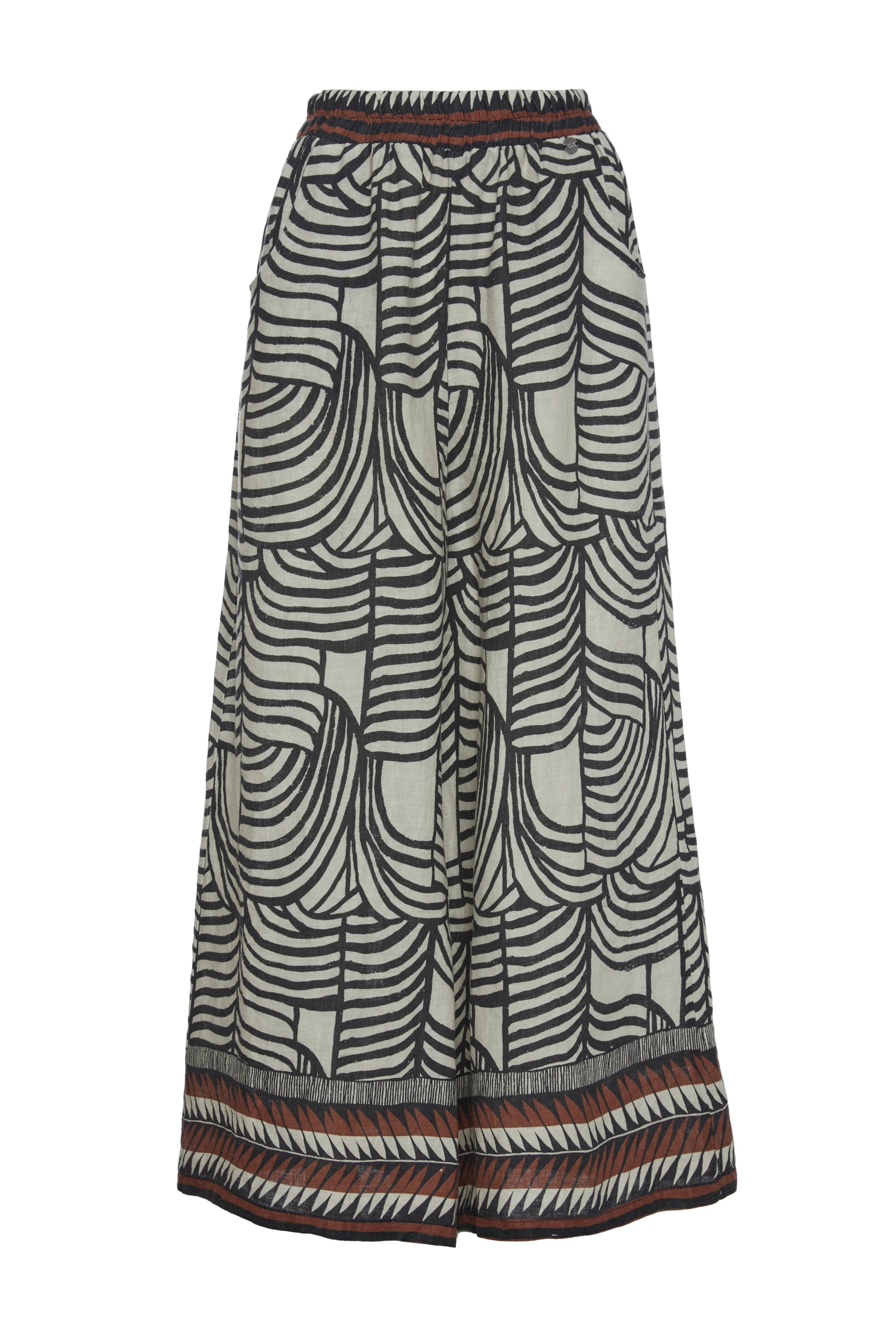 Pantalón BSB para mujer con estampado y silueta amplia