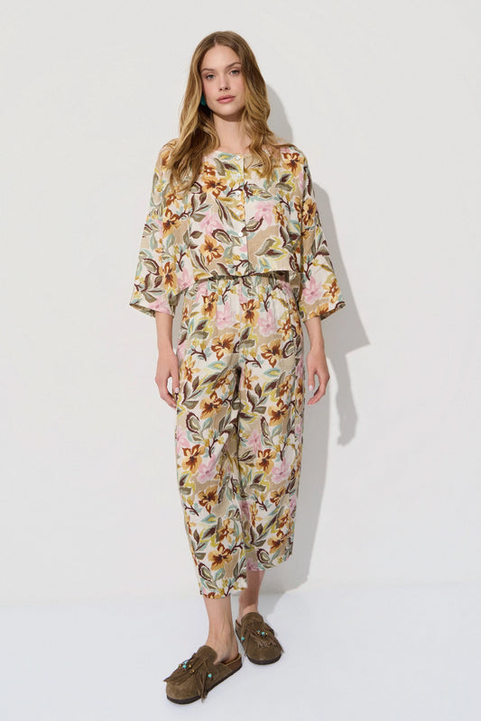 Pantalón estampado de corte relajado