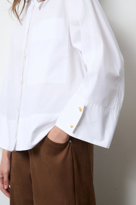 Detalle de Camisa de algodón de BSB en color blanco