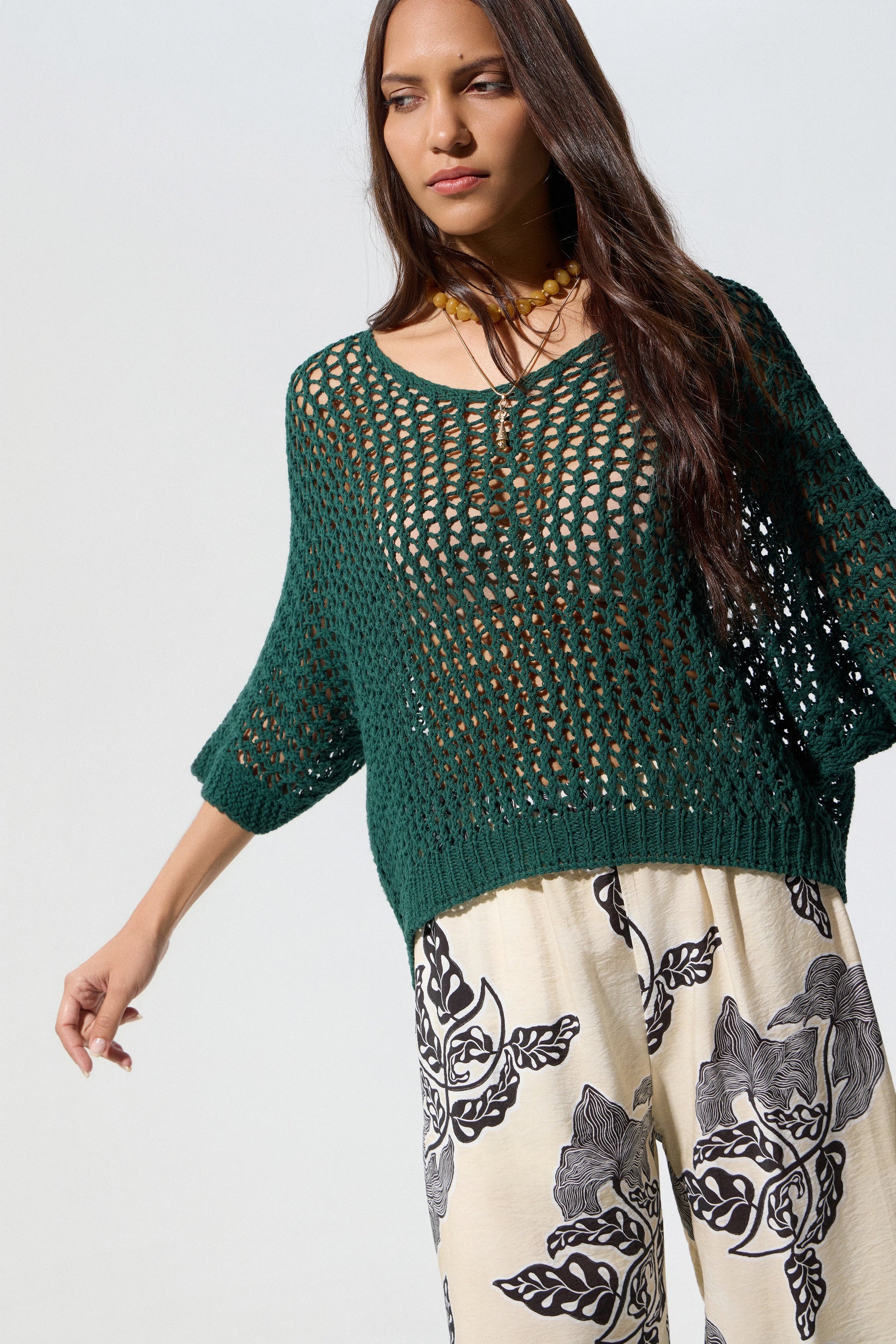 Jersey BSB para mujer con punto en verde botella