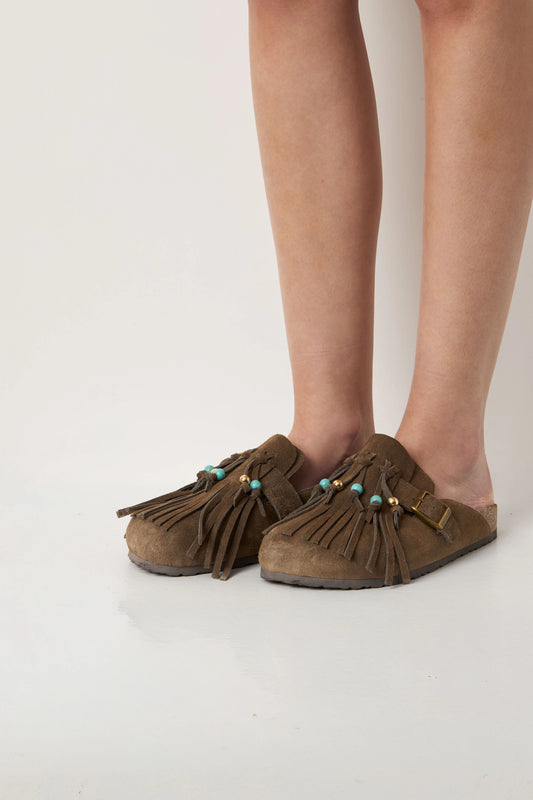 Zapato plano en tono chocolate