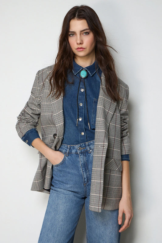 Detalle de Collar bolo con piedra efecto turquesa de BSB