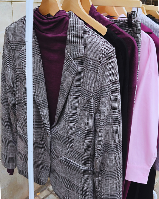 Blazer de cuadros de ICHI