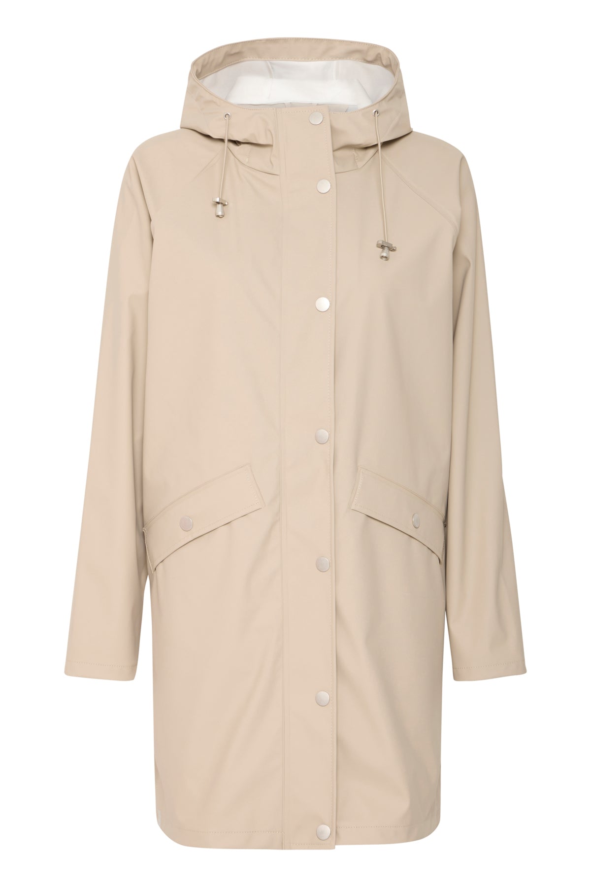 Vista de espalda de impermeable ligero ICHI para mujer