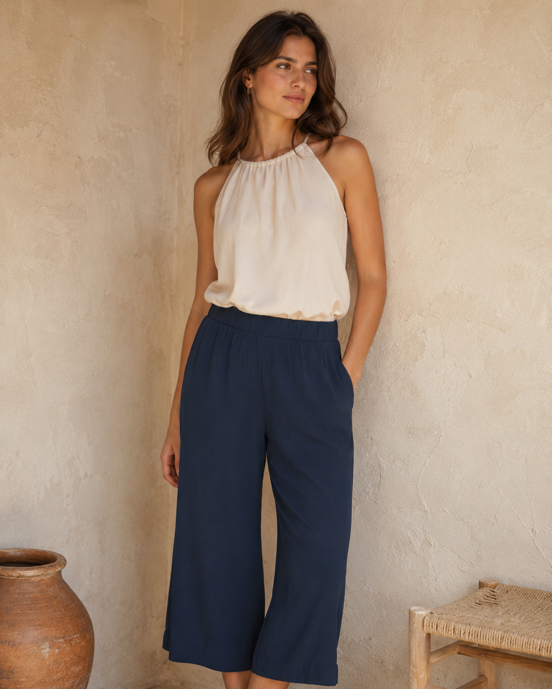 Pantalón fluido recto — IHMARRAKECH