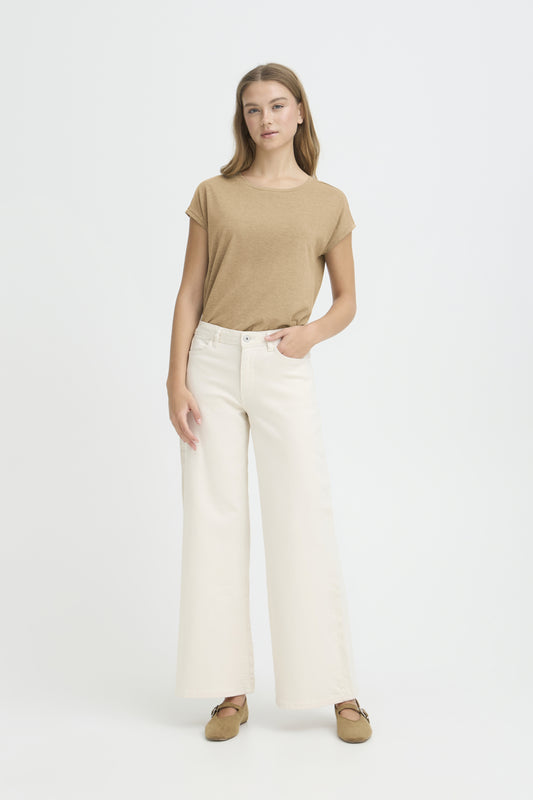 Vaquero wide leg crudo ICHI IHZIGGY para mujer