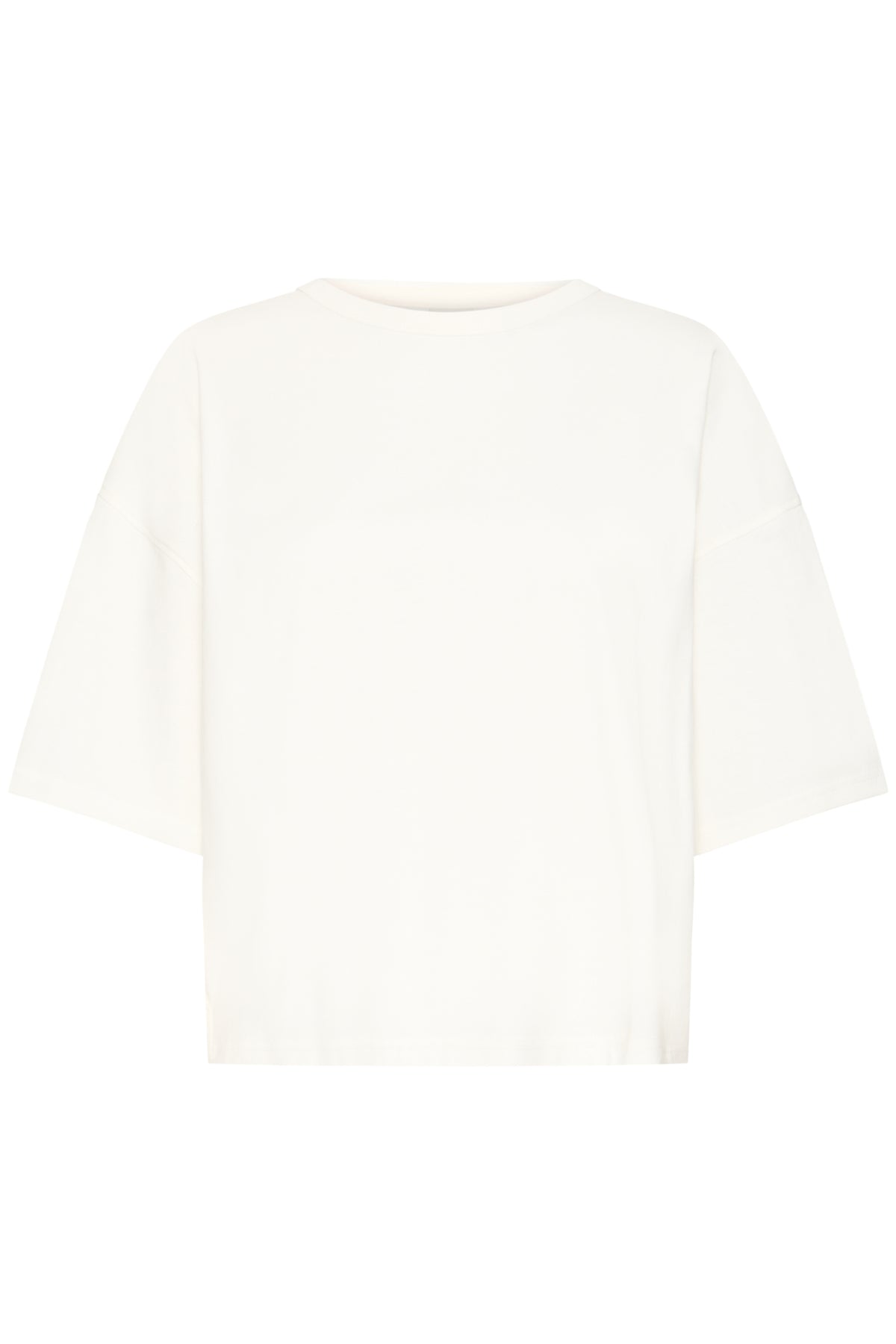Camiseta ICHI loose fit para mujer en blanco roto