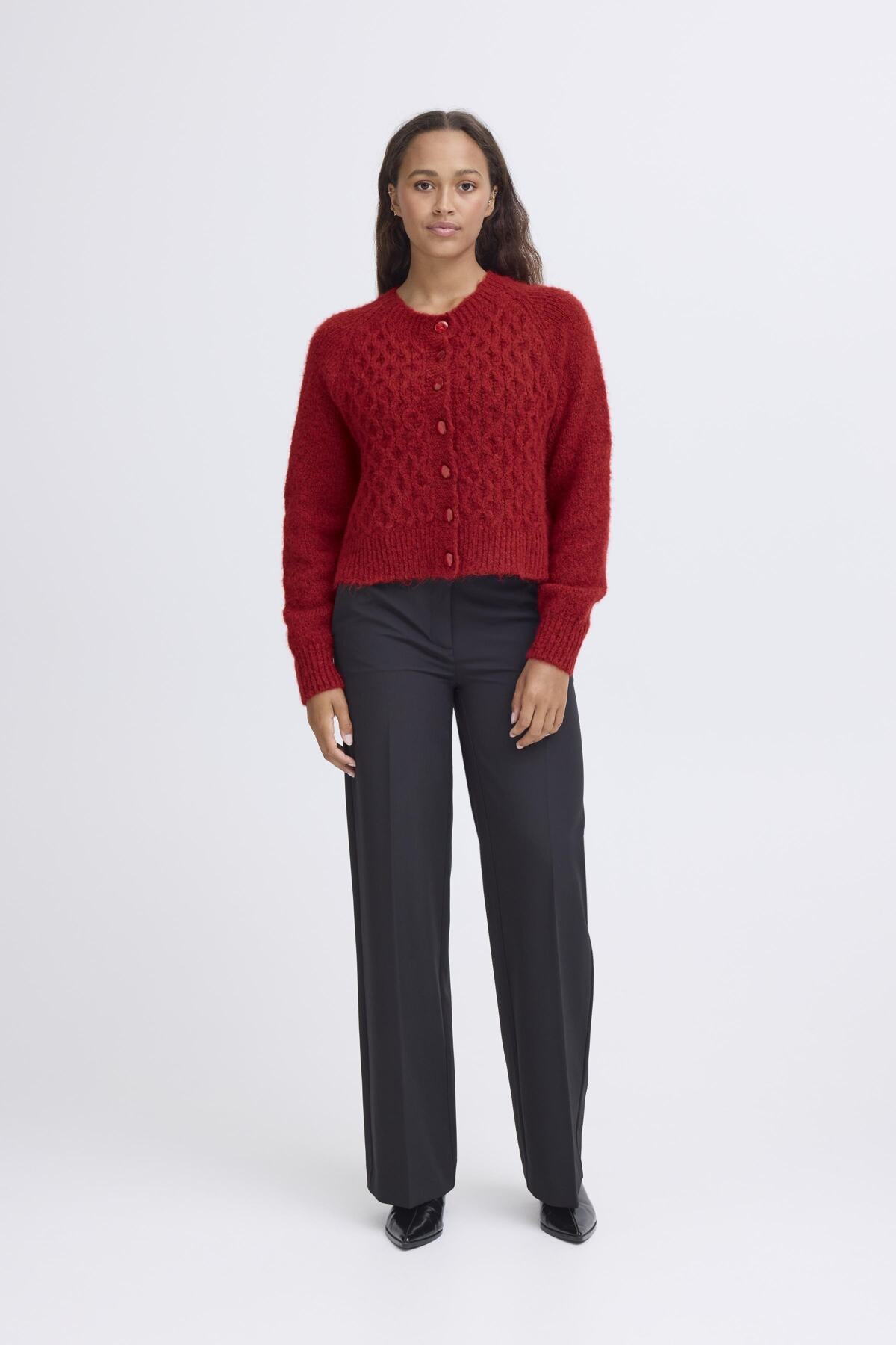 Cárdigan corto de punto trenzado — IHBELABLUE