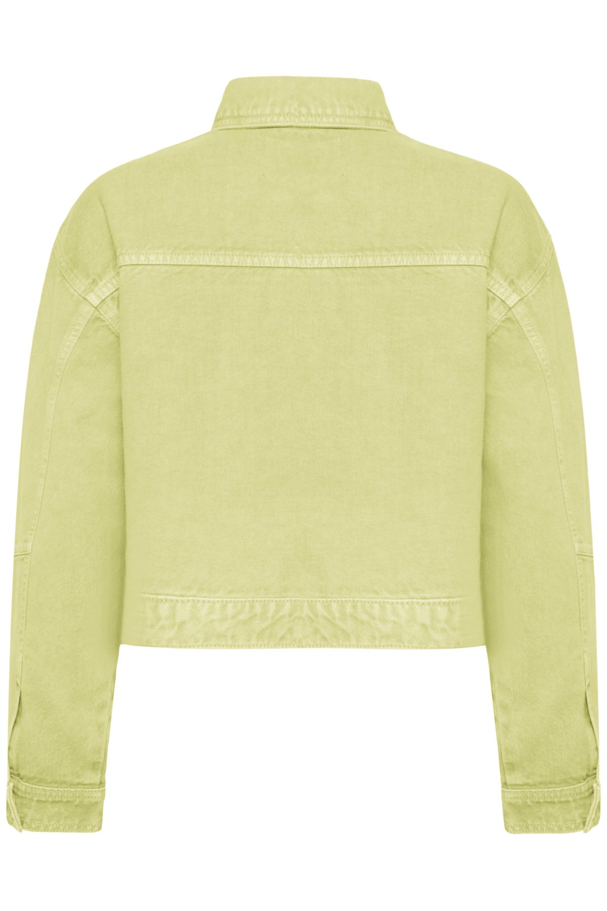 Chaqueta verde ICHI para mujer combinada en look de temporada